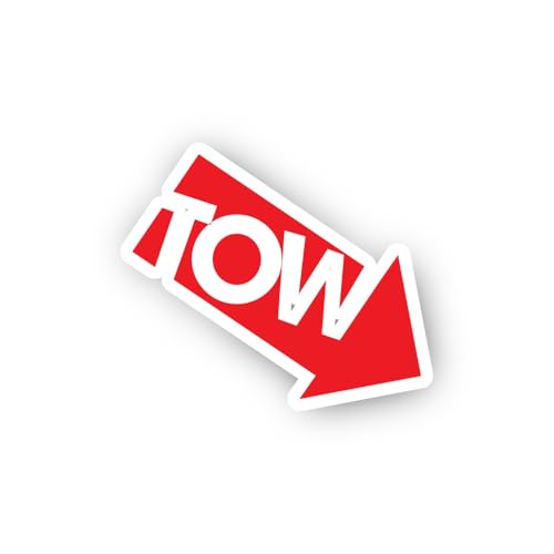 2 (Pieces) 3" and 5" Downward Tow Arrow Sticker, Waterproof Vinyl Decals for Many Purpose Like Cars,