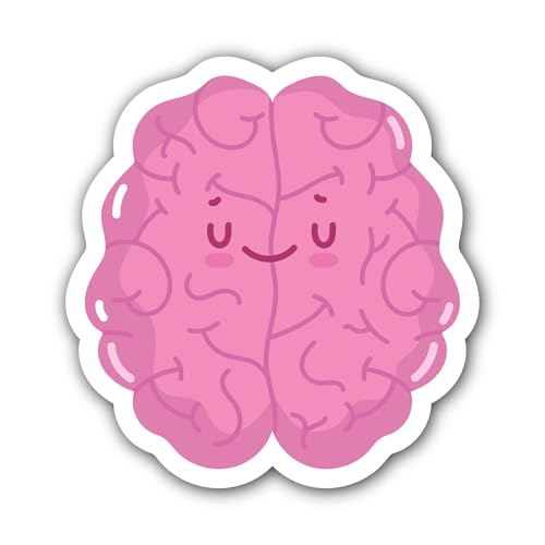 2 (Pieces) 3" and 5" Skeptical face with Glasses Sticker, Waterproof Vinyl Decals for Many Purpose L