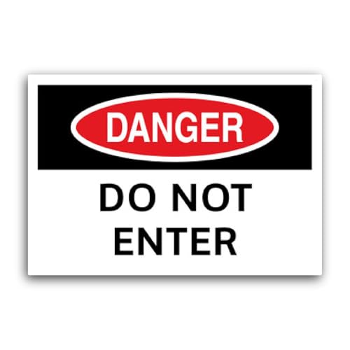 2 (Pieces) 3" and 5" Not Enter Sign Sticker, Waterproof Vinyl Decals for Many Purpose Like Cars, Tru