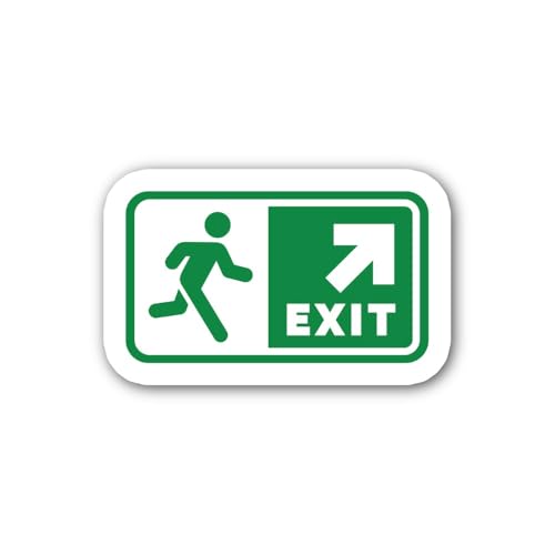 2 (Pieces) 3" and 5" Overgrown Industrial Alley Sticker, Waterproof Vinyl Decals for Many Purpose Li