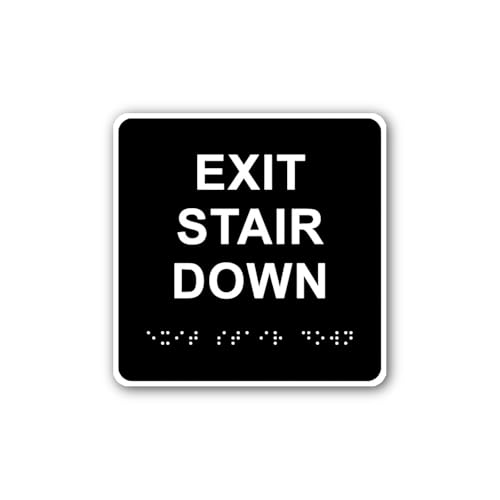 2 (Pieces) 3" and 5" EXIT Stair Down Sticker, Waterproof Vinyl Decals for Many Purpose Like Cars, Tr