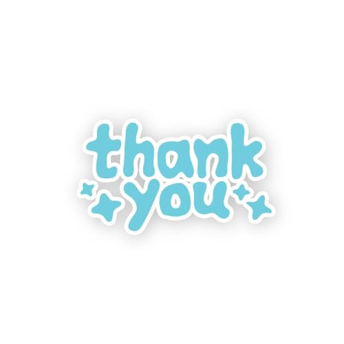 2 (Pieces) 3" and 5" Thank y0u Sign Sticker, Waterproof Vinyl Decals for Many Purpose Like Cars, Tru