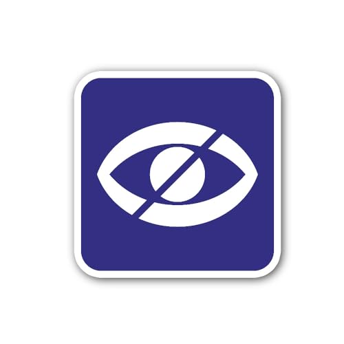 2 (Pieces) 3" and 5" Eye Symbol Sign Sticker, Waterproof Vinyl Decals for Many Purpose Like Cars, Tr