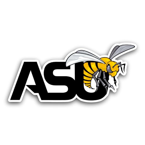 2 (Pieces) 3" and 5" Alabama State University H0rnets Sticker, Waterproof Vinyl Decals for Many Purp