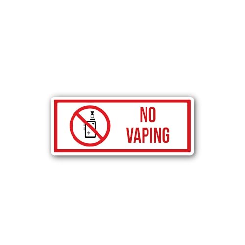 2 (Pieces) 3" and 5" Electronic No Vaping Sticker, Waterproof Vinyl Decals for Many Purpose Like Car