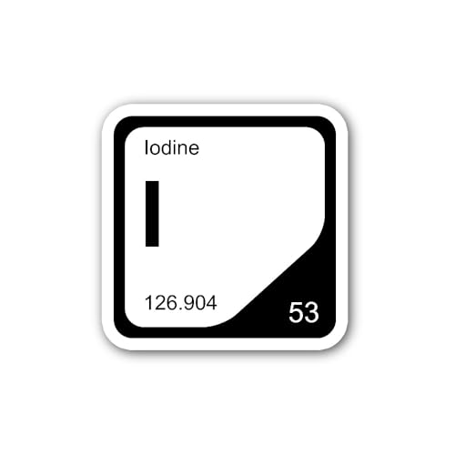 2 (Pieces) 3" and 5" lodine Sticker, Waterproof Vinyl Decals for Many Purpose Like Cars, Trucks, Lap
