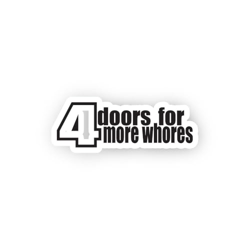 2 (Pieces) 3" and 5" 4 Doors Sticker, Waterproof Vinyl Decals for Many Purpose Like Cars, Trucks, La