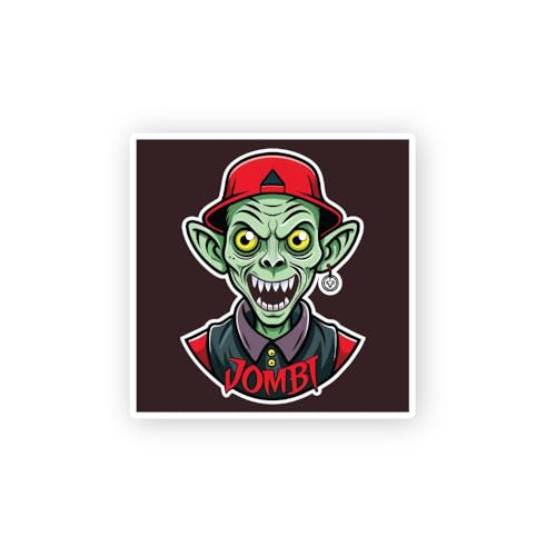 2 (Pieces) 3" and 5" Jolly Santa Face with Text Sticker, Waterproof Vinyl Decals for Many Purpose Li