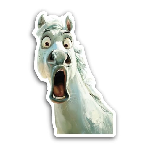 2 (Pieces) 3" and 5" White Horse Sticker, Waterproof Vinyl Decals for Many Purpose Like Cars, Trucks