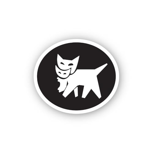 2 (Pieces) 3" and 5" Theatrical Cat Mask Icon Sticker, Waterproof Vinyl Decals for Many Purpose Like