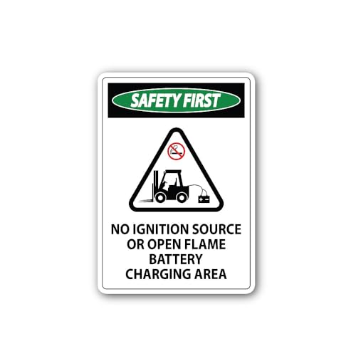 2 (Pieces) 3" and 5" NO Ignition Source OR Open Flame Sticker, Waterproof Vinyl Decals for Many Purp