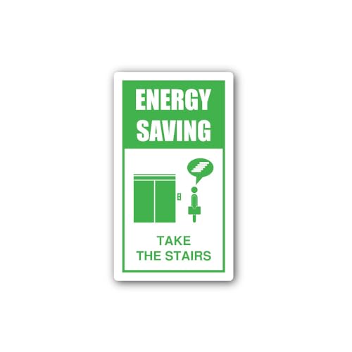 2 (Pieces) 3" and 5" TAKE The Stairs Sign Sticker, Waterproof Vinyl Decals for Many Purpose Like Car
