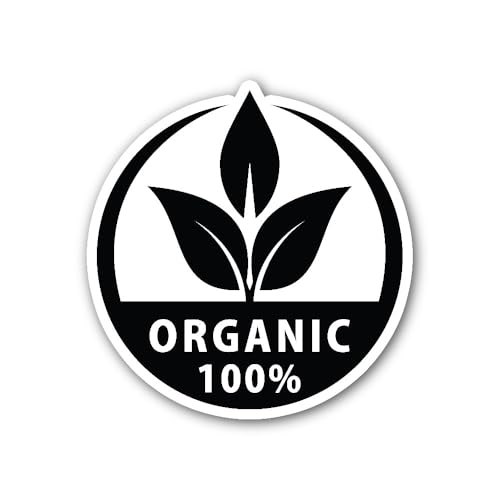 2 (Pieces) 3" and 5" Organic Certification Label Sticker, Waterproof Vinyl Decals for Many Purpose L