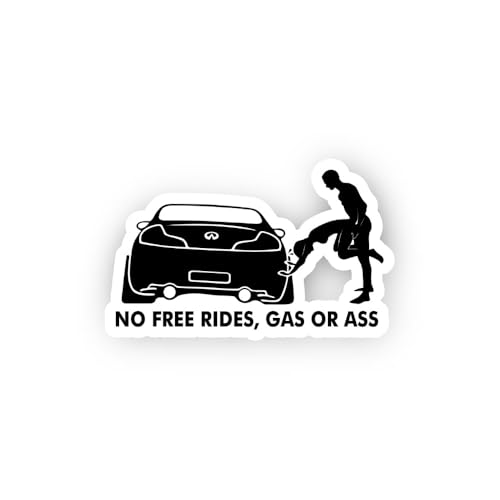 2 (Pieces) 3" and 5" No Free Rides Car Decal Sticker, Waterproof Vinyl Decals for Many Purpose Like 