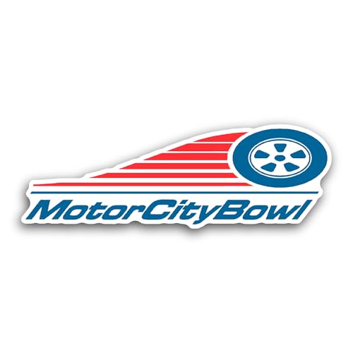 2 (Pieces) 3" and 5" M0tor City Bowl Logo Sticker, Waterproof Vinyl Decals for Many Purpose Like Car