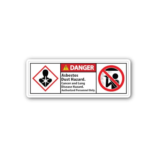 2 (Pieces) 3" and 5" Hazardous Material Warning Sticker, Waterproof Vinyl Decals for Many Purpose Li