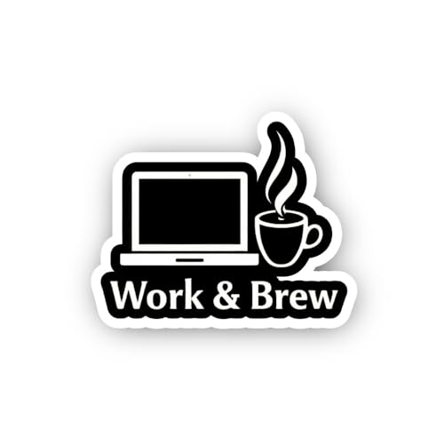 2 (Pieces) 3" and 5" Overthinking in Progress Sticker, Waterproof Vinyl Decals for Many Purpose Like