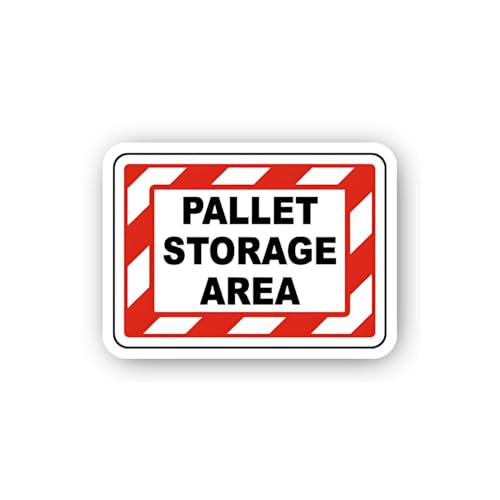 2 (Pieces) 3" and 5" Pallet Storage Area Sign Sticker, Waterproof Vinyl Decals for Many Purpose Like