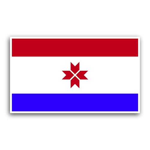 2 (Pieces) 3" and 5" Mordovia Flag Sticker, Waterproof Vinyl Decals for Many Purpose Like Cars, Truc