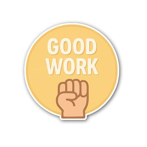 Well Done Words Composed of Wooden Letters on a Wooden Background Vinyl Decal Motivation Stickers- 5