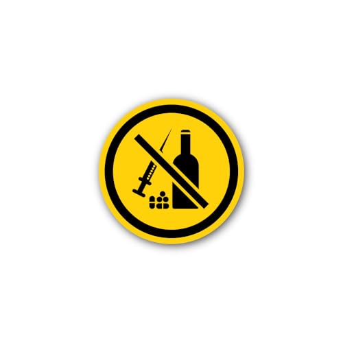 2 (Pieces) 3" and 5"No alcohol sYMBOL Sticker, Waterproof Vinyl Decals for Many Purpose Like Cars, T