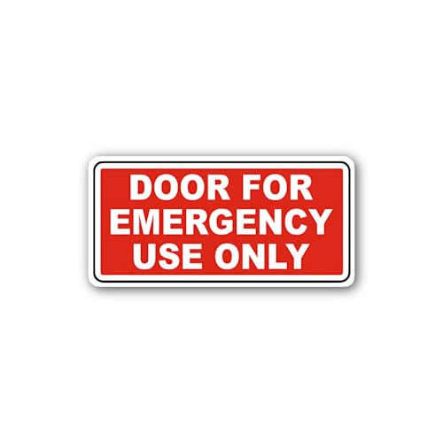 2 (Pieces) 3" and 5" Door Restriction Signage Sticker, Waterproof Vinyl Decals for Many Purpose Like