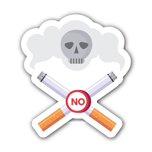 2 (Pieces) 3" and 5" Danger No Smoking Sticker, Waterproof Vinyl Decals for Many Purpose Like Cars, 