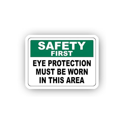 2 (Pieces) 3" and 5" Workplace Vision Safety Sticker, Waterproof Vinyl Decals for Many Purpose Like 