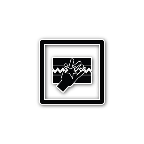 2 (Pieces) 3" and 5" Laceration Risk Graphic Sticker, Waterproof Vinyl Decals for Many Purpose Like 