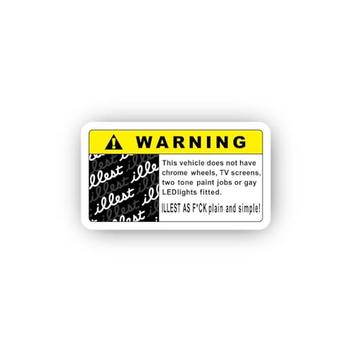 2 (Pieces) 3" and 5" Warning Illest Plain and Simple Sticker, Waterproof Vinyl Decals for Many Purpo