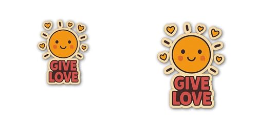 4-Piece 4 Sizes Warm Vibes Vinyl Decal Set – Waterproof Indoor/Outdoor UV/Fade Resistant Stickers (4