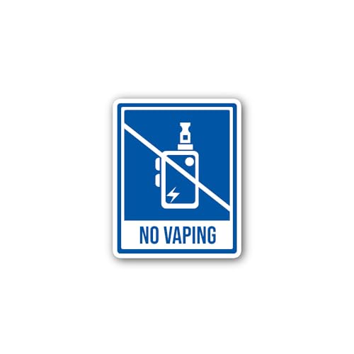 2 (Pieces) 3" and 5" No Vaping Icon Sticker, Waterproof Vinyl Decals for Many Purpose Like Cars, Tru