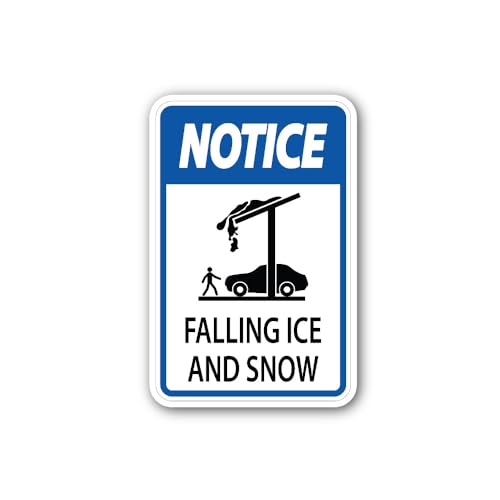 2 (Pieces) 3" and 5" Falling ICE and Snow Sticker, Waterproof Vinyl Decals for Many Purpose Like Car