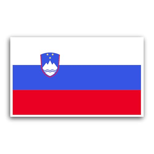 2 (Pieces) 3" and 5" Slovenia Flag Sticker, Waterproof Vinyl Decals for Many Purpose Like Cars, Truc