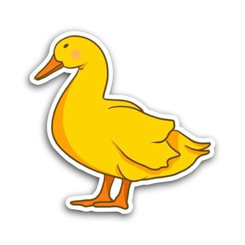 2 (Pieces) 3" and 5" Yellow Duck Sticker, Waterproof Vinyl Decals for Many Purpose Like Cars, Trucks