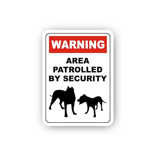 2 (Pieces) 3" and 5" Security Dog Patrol Warning Sticker, Waterproof Vinyl Decals for Many Purpose L