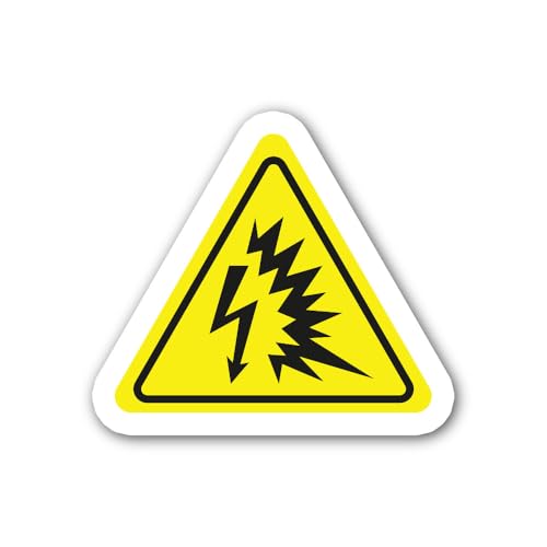 2 (Pieces) 3" and 5" Emergency Source of Electrical Power Sticker, Waterproof Vinyl Decals for Many 