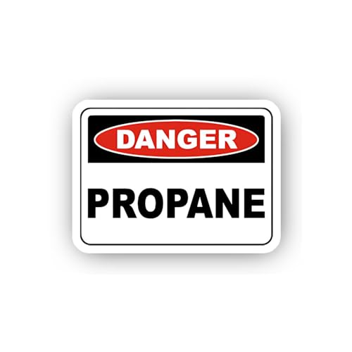 2 (Pieces) 3" and 5" Propane Storage Danger Label Sticker, Waterproof Vinyl Decals for Many Purpose 