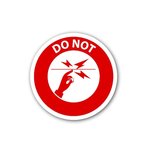 2 (Pieces) 3" and 5" DO NO Touch Sticker, Waterproof Vinyl Decals for Many Purpose Like Cars, Trucks