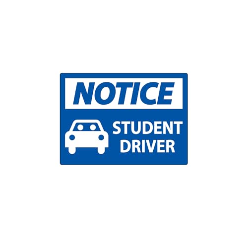 2 (Pieces) 3" and 5" Student Driver Sign Sticker, Waterproof Vinyl Decals for Many Purpose Like Cars
