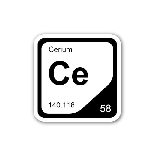 2 (Pieces) 3" and 5" Cerium Ce Sticker, Waterproof Vinyl Decals for Many Purpose Like Cars, Trucks, 