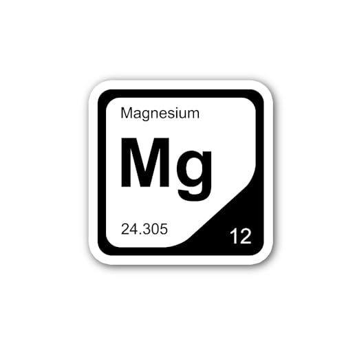 2 (Pieces) 3" and 5" Magnesium Sticker, Waterproof Vinyl Decals for Many Purpose Like Cars, Trucks, 