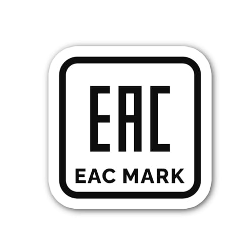 2 (Pieces) 3" and 5" EAC Mark Label Sticker, Waterproof Vinyl Decals for Many Purpose Like Cars, Tru