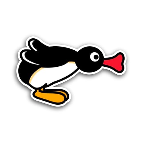 2 (Pieces) 3" and 5" Cute Cart00n Penguin Sticker, Waterproof Vinyl Decals for Many Purpose Like Car