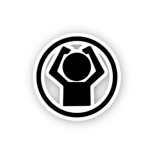 2 (Pieces) 3" and 5" Enthusiast Person Icon Sticker, Waterproof Vinyl Decals for Many Purpose Like C