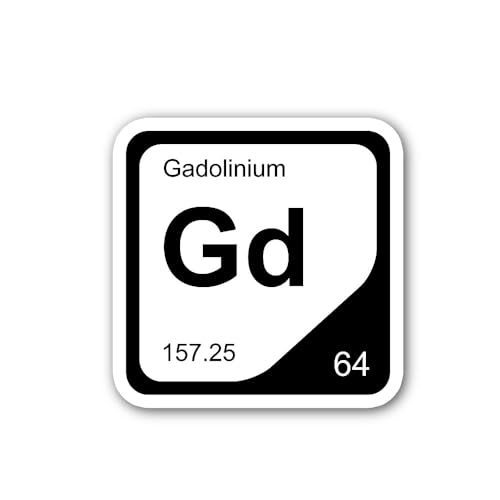 2 (Pieces) 3" and 5" Gadolinium Sticker, Waterproof Vinyl Decals for Many Purpose Like Cars, Trucks,