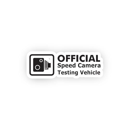 2 (Pieces) 3" and 5" Official Speed Camera Testing Vehicle Sticker, Waterproof Vinyl Decals for Many