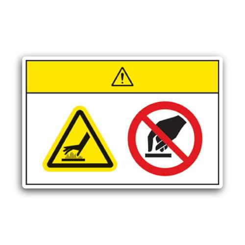 2 (Pieces) 3" and 5" Hot Surface. Do not Touch Sticker, Waterproof Vinyl Decals for Many Purpose Lik
