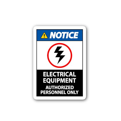 2 (Pieces) 3" and 5" Notice EEA Personnel ONLY Sticker, Waterproof Vinyl Decals for Many Purpose Lik