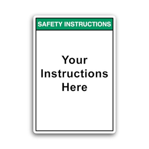 2 (Pieces) 3" and 5" Safety Instructions Label Sticker, Waterproof Vinyl Decals for Many Purpose Lik